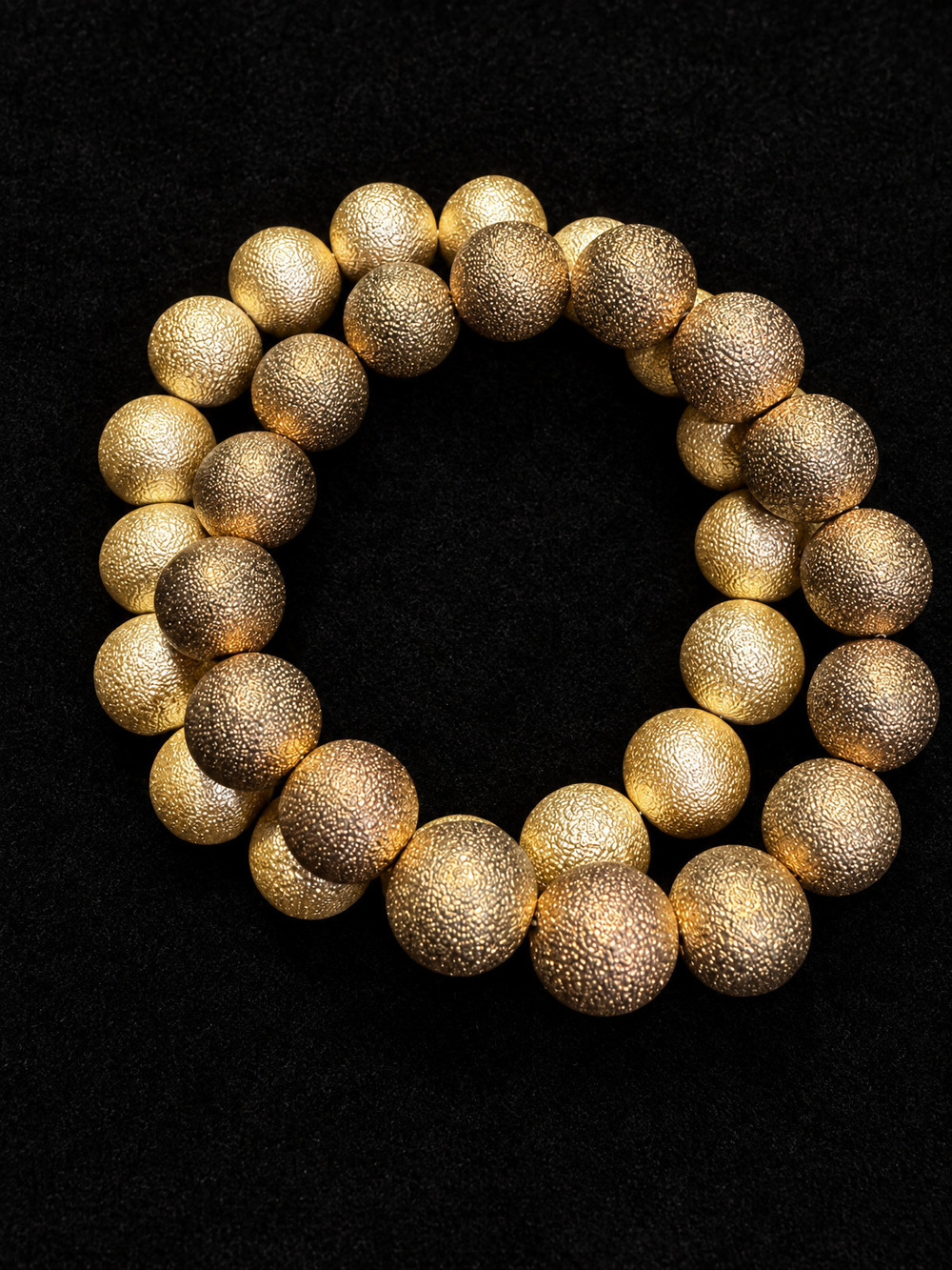 ⚜️ Gold-Tone Stardust Bead Bracelets | Set of 2 Stretch | Gold 💗